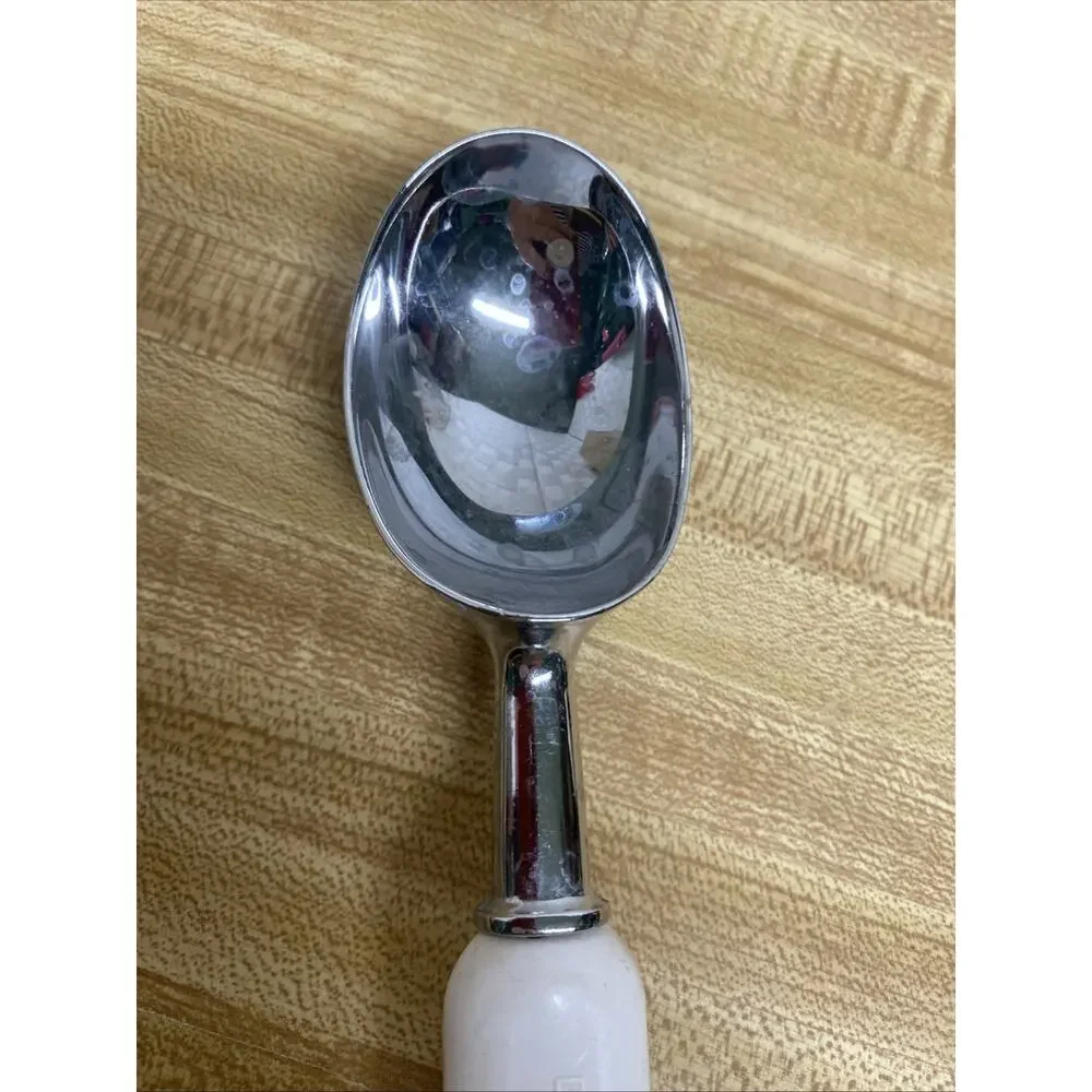 Vintage Bonny USA Ice Cream Scoop Plastic Handle Chrome Plated Kitchen Utensil